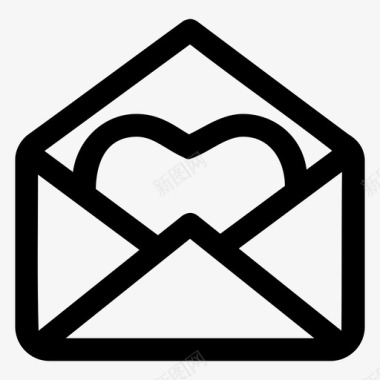 情人节的情书情书爱情问候邮件图标图标