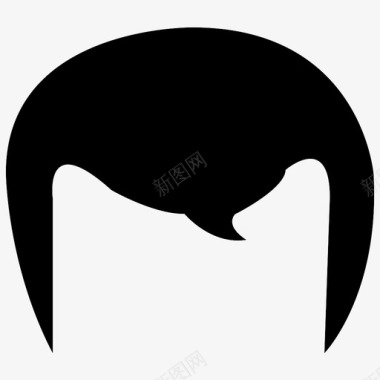 男性短发假发图标图标