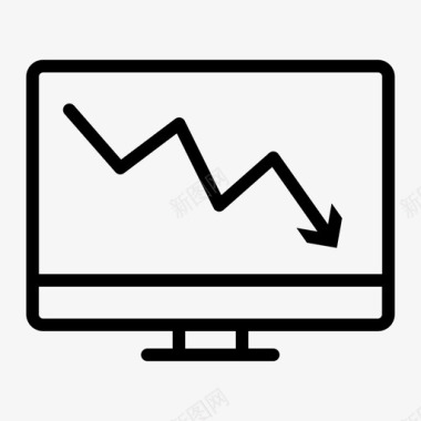 项目交流会计算机下降减少向下箭头图标图标