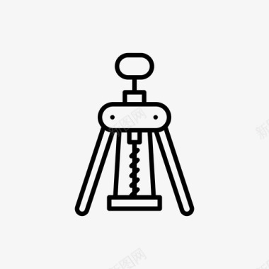 葡萄酒酒庄开瓶器厨房工具图标图标