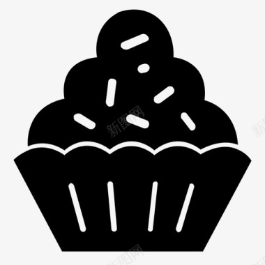 甜品纸杯蛋糕面包房甜点图标图标