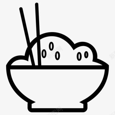 一碗食物米饭碗一碗饭图标图标