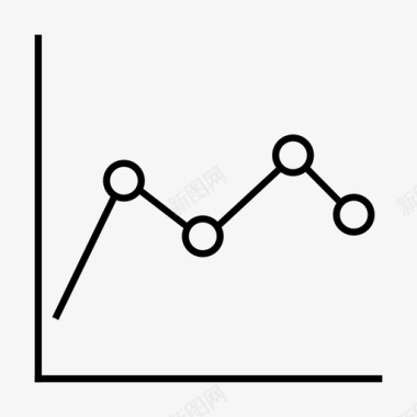 年底业绩折线图业务图表图标图标