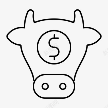 牛商业金融图标图标