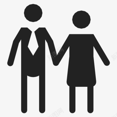 幸福的一对家庭爱情图标图标