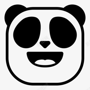 笑熊猫表情符号韩娜表情符号熊猫版图标图标