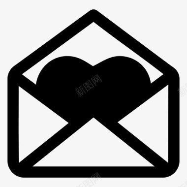情人节的情书情书爱情问候邮件图标图标