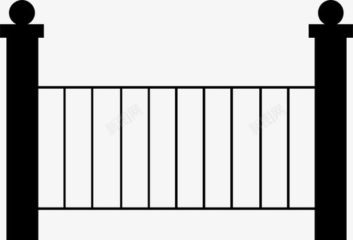 木制栏杆篱笆建筑物花园图标图标