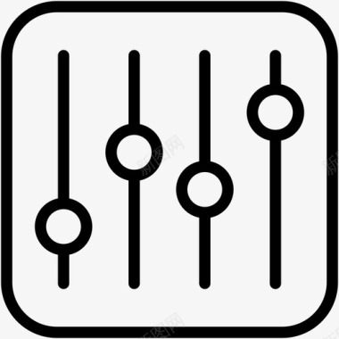 面板均衡器控制混音器图标图标