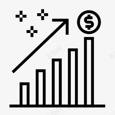 收益稳健利润收益图表图标图标