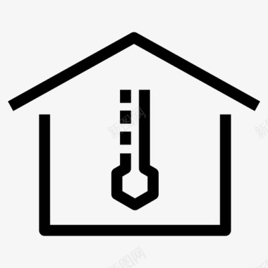 背景温暖房子温度效率能源图标图标