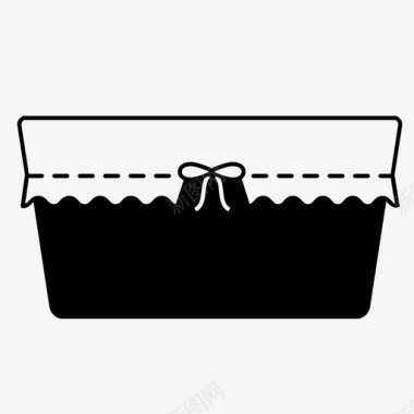 布料折叠洗衣篮篮子盒子干净的衣服图标图标
