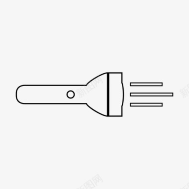 手电筒光线图标手电筒野营聚光灯图标图标
