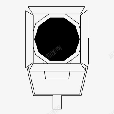 门牌灯布景灯电影院电影图标图标