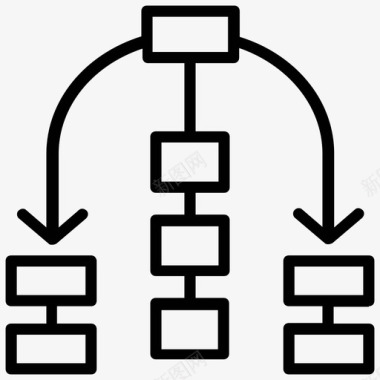 流程图层次结构项目计划图标图标