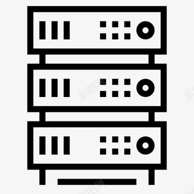 系统下拉箭头服务器机架阵列网络图标图标