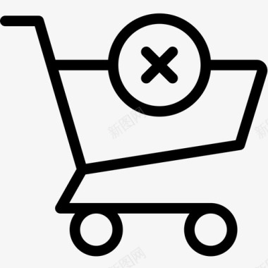 删除垃圾邮件删除购物车购买电子商务图标图标