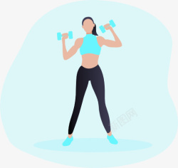 UI插画锻炼的女性素材