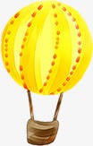 手绘黄色氢气球装饰素材