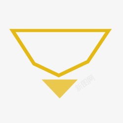 黄色几何三角素材