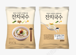 韩式面食零食包装袋素材