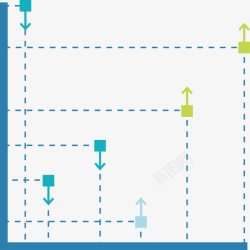 蓝色图表走势图素材