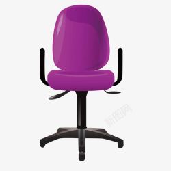 紫色摇椅办公椅座椅素材