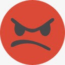 气球表情表情符号愤怒的GooglePlusicons图标图标