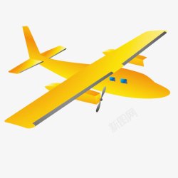 黄色的纸形飞机素材