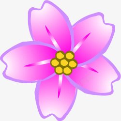 手绘粉色唯美花朵春天素材