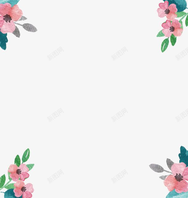 粉色的花png免抠素材_88icon https://88icon.com PNG图片 花的边框 高清