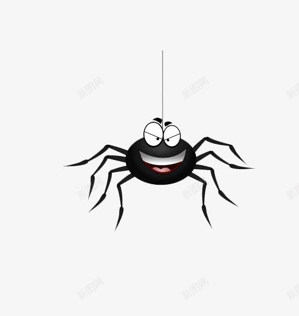 黑色蜘蛛png免抠素材_88icon https://88icon.com 可爱 拟人 蜘蛛 黑色