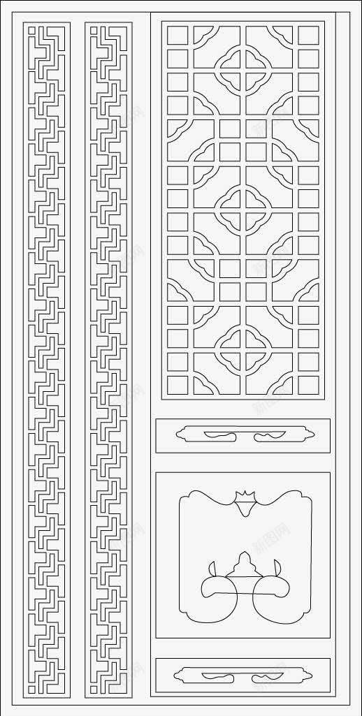 黑白屏风装饰png免抠素材_88icon https://88icon.com 榛戠櫧灞忛 涓