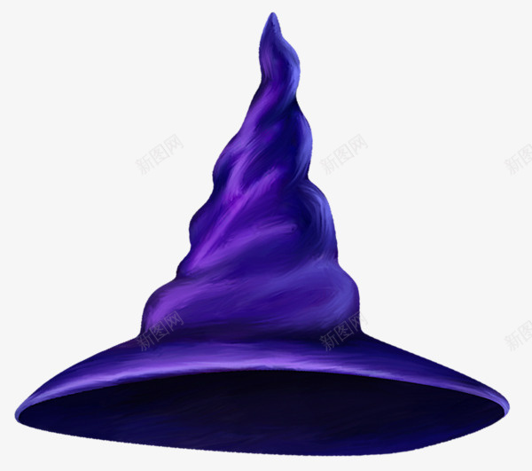 紫色巫师帽png免抠素材_88icon https://88icon.com 万圣节 巫师帽 帽子 紫色