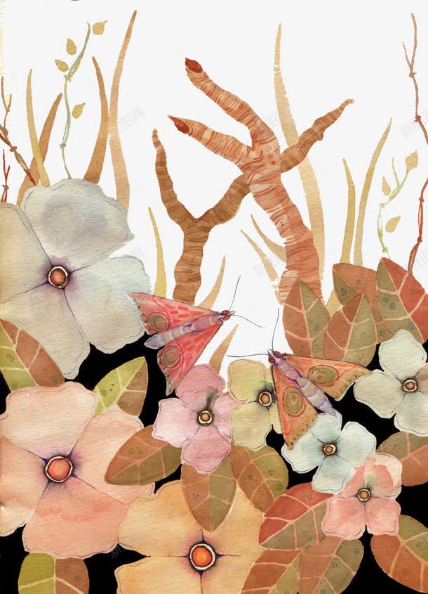 花丛png免抠素材_88icon https://88icon.com 彩绘 现代艺术画 画 艺术画 高清