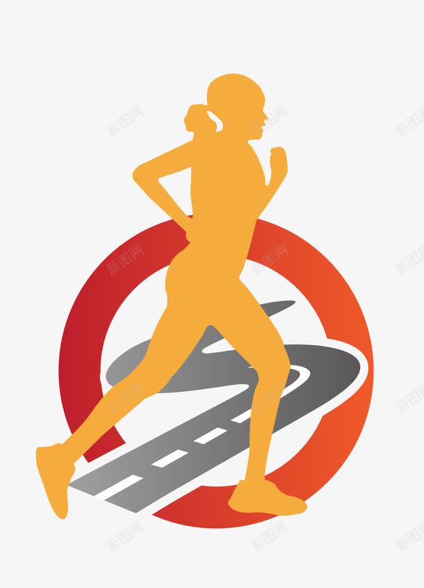 运动项目长跑女孩png免抠素材_88icon https://88icon.com 卡通图案 跑步的人 运动人物 运动跑道 长跑