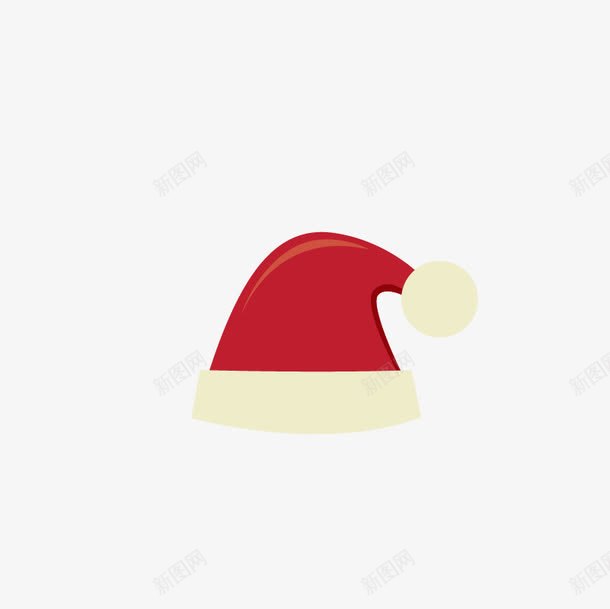 卡通红色圣诞帽png免抠素材_88icon https://88icon.com 圣诞帽子 帽子 红色帽子