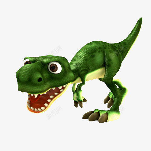 绿色大眼睛恐龙png免抠素材_88icon https://88icon.com 3D恐龙 动物 恐龙 绿色大眼睛恐龙 肉食动物 长尾巴恐龙