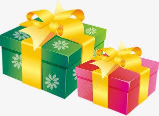 手绘粉绿色花纹礼盒png免抠素材_88icon https://88icon.com 礼盒 绿色 花纹