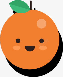橙色扁平简约橙子素材