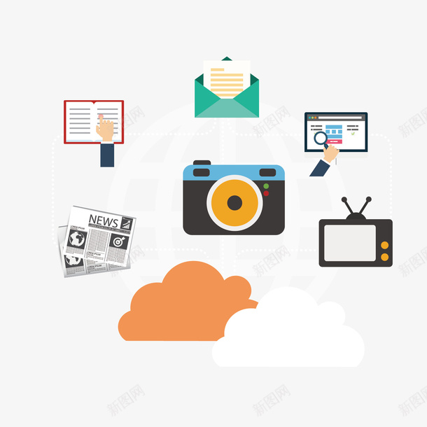 扁平化商业装饰元素png免抠素材_88icon https://88icon.com ppt 商业 扁平化 理财 装饰