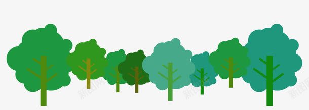 绿色树林装饰图案png免抠素材_88icon https://88icon.com 免抠PNG 卡通 树林 绿色 装饰图案