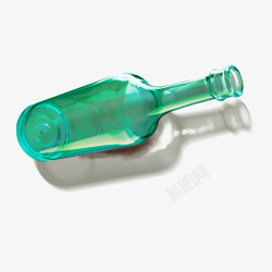 绿色玻璃瓶子素材