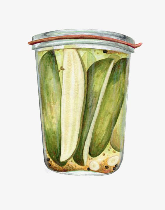 罐子里的蔬菜png免抠素材_88icon https://88icon.com 手绘蔬菜 绿色 罐子 茄子