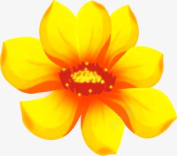 艳色黄色花卉海报素材