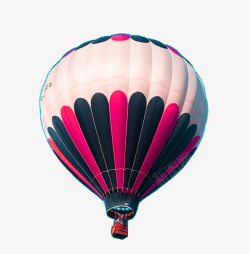 红色清新热气球装饰图案素材