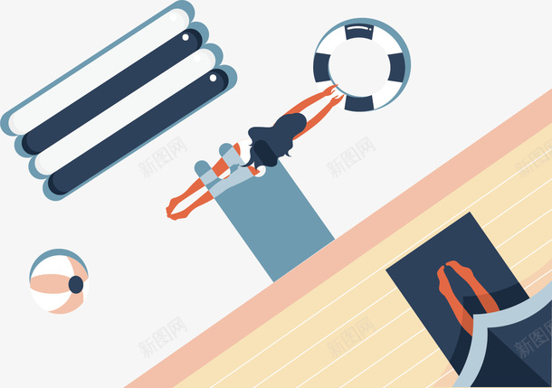 粉色泳池矢量图eps免抠素材_88icon https://88icon.com 体育运动 游泳 游泳标志 游泳符号 粉色 运动 矢量图