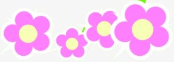 春天粉色手绘装饰花朵素材