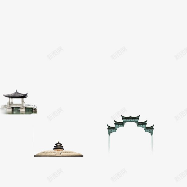 古代建筑群png免抠素材_88icon https://88icon.com 亭 古代 国风 建筑 楼