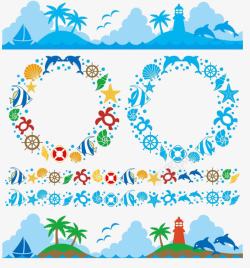 山景底纹圆高清图片